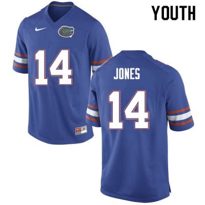 Youth Florida Gators #14 Emory Jones NCAA Nike Blue Authentic Stitched College Football Jersey IOX6662OF